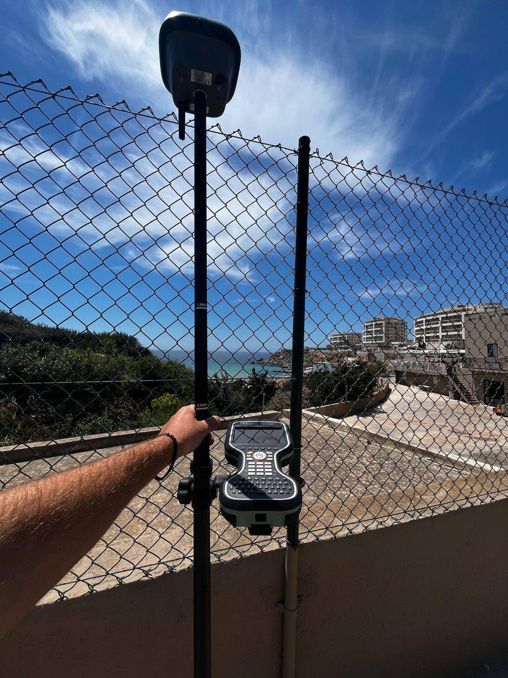 Leica GS18 GNSS rover on site in Malta