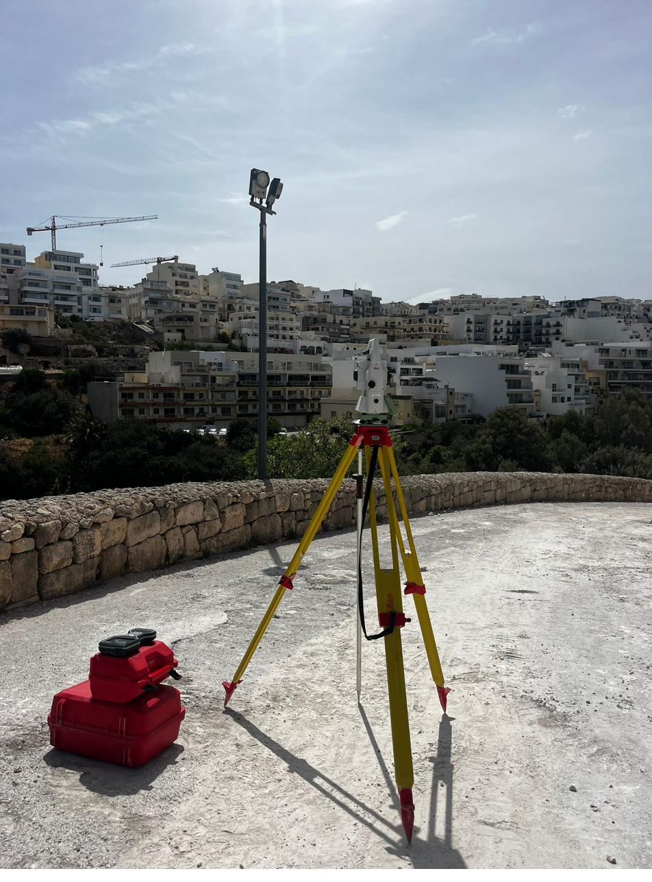 Leica TS13 total station on site in Malta